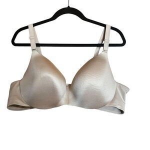 Cacique Lane Bryant Back Smoothing Balconette Bra Womens 46C Beige Underwire